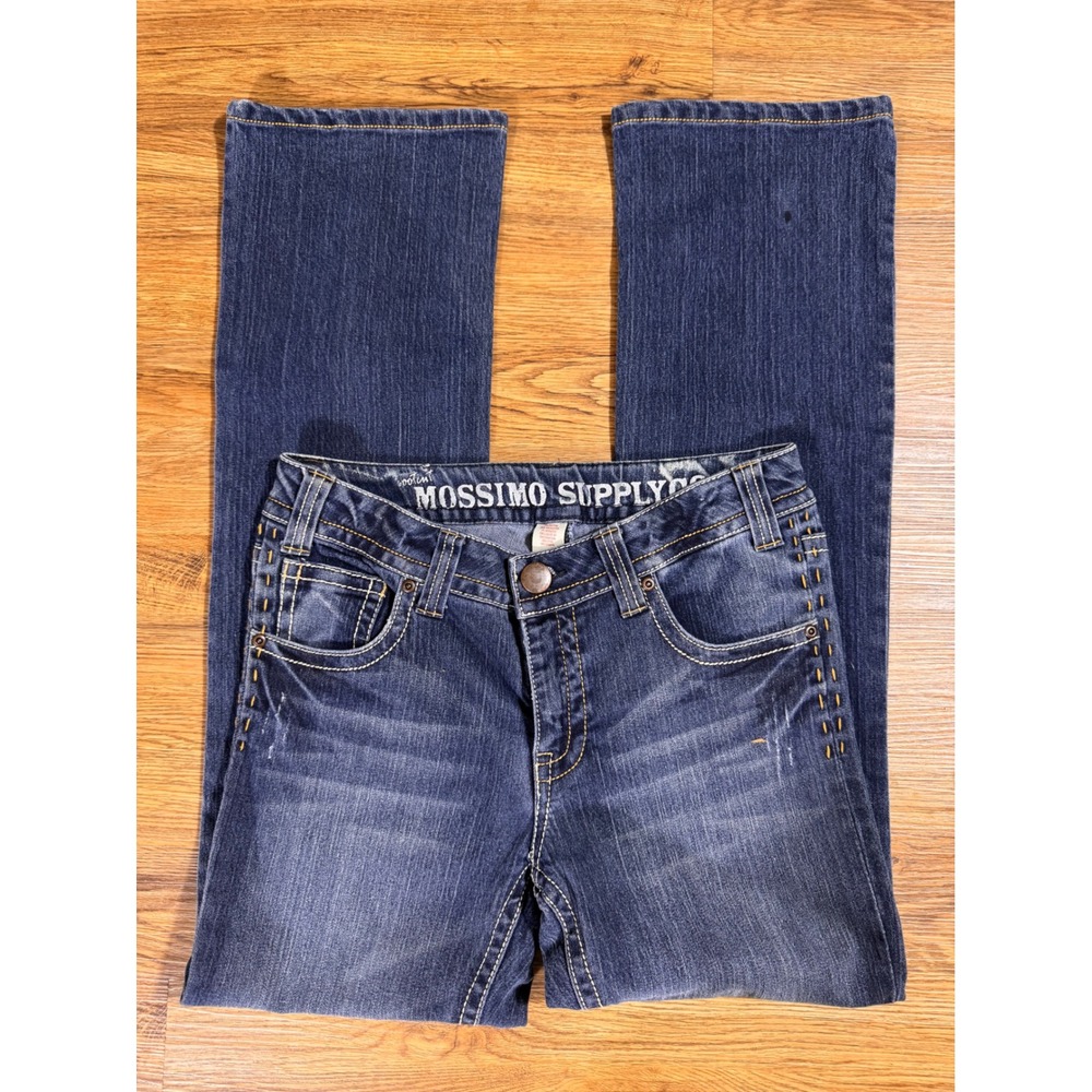 Mossimo Supply Co TEEN Bootcut Jeans Size 16 Medium Wash Embroidered Pockets - Picture 12 of 13